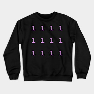 Pink Typewriter Number 1 Crewneck Sweatshirt